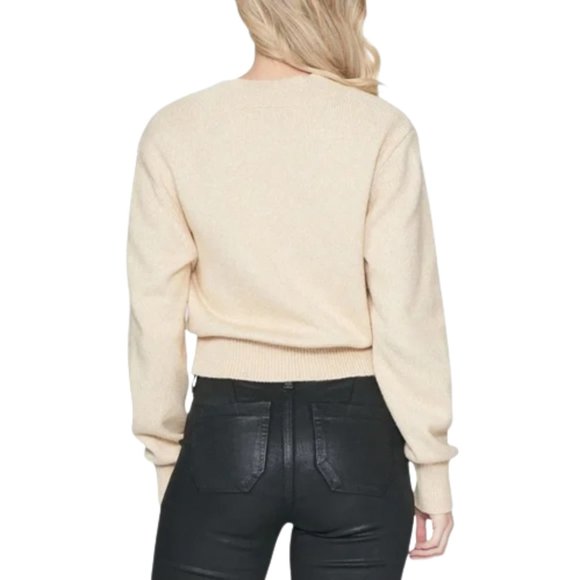 Paige Halley Crop Cardigan in Camel - Picture 3 of 11